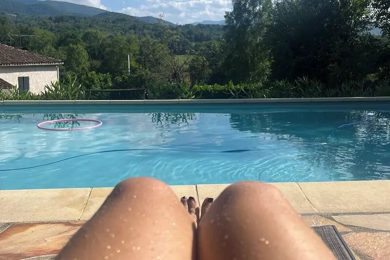 House in the country side of PYRENEES with a beautiful view and a swimming pool.