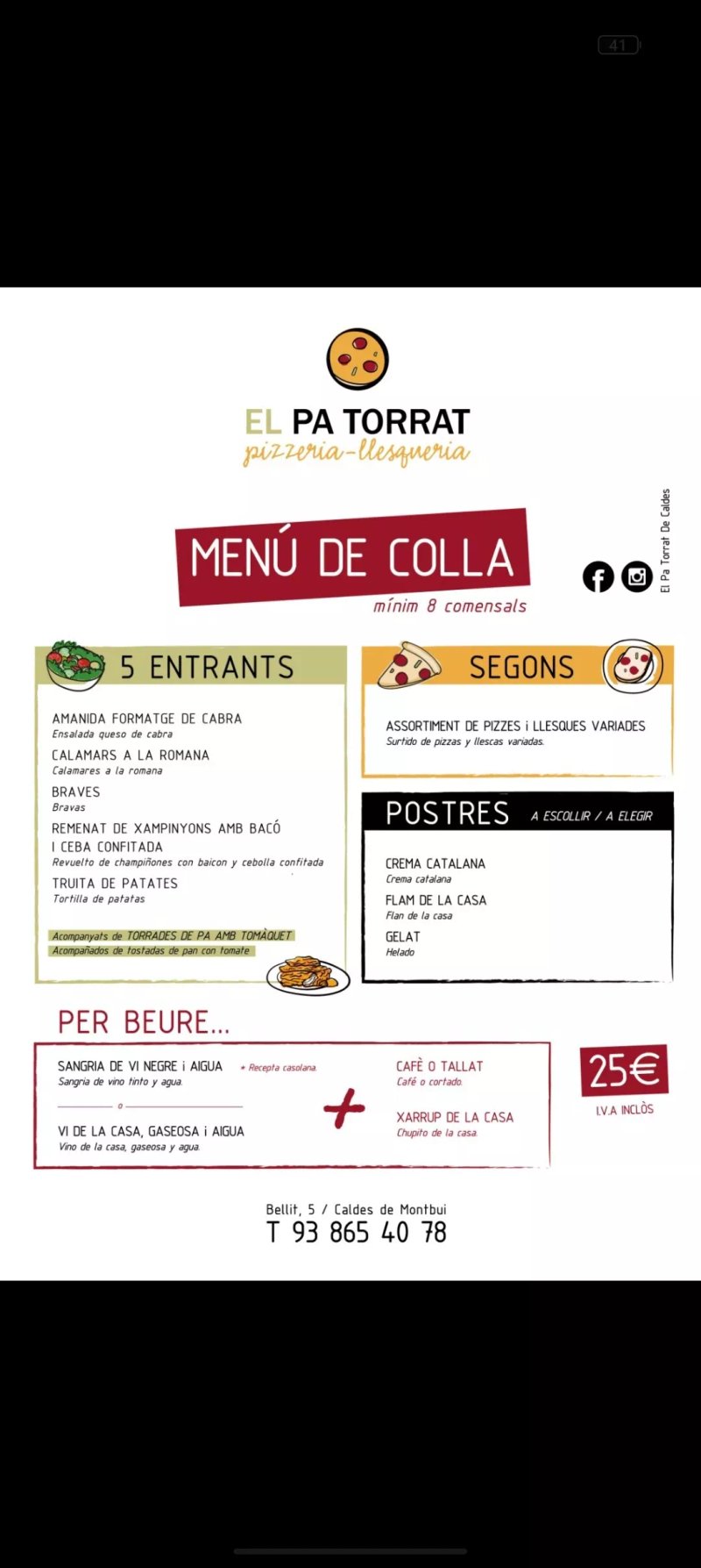 Llesqueria Pizzeria El Pa Torrat