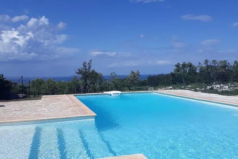 Stylish luxury trulli with private pool and amazing sea view