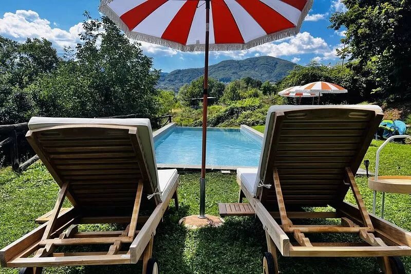 Beautifully converted watermill with private pool and own waterfall!