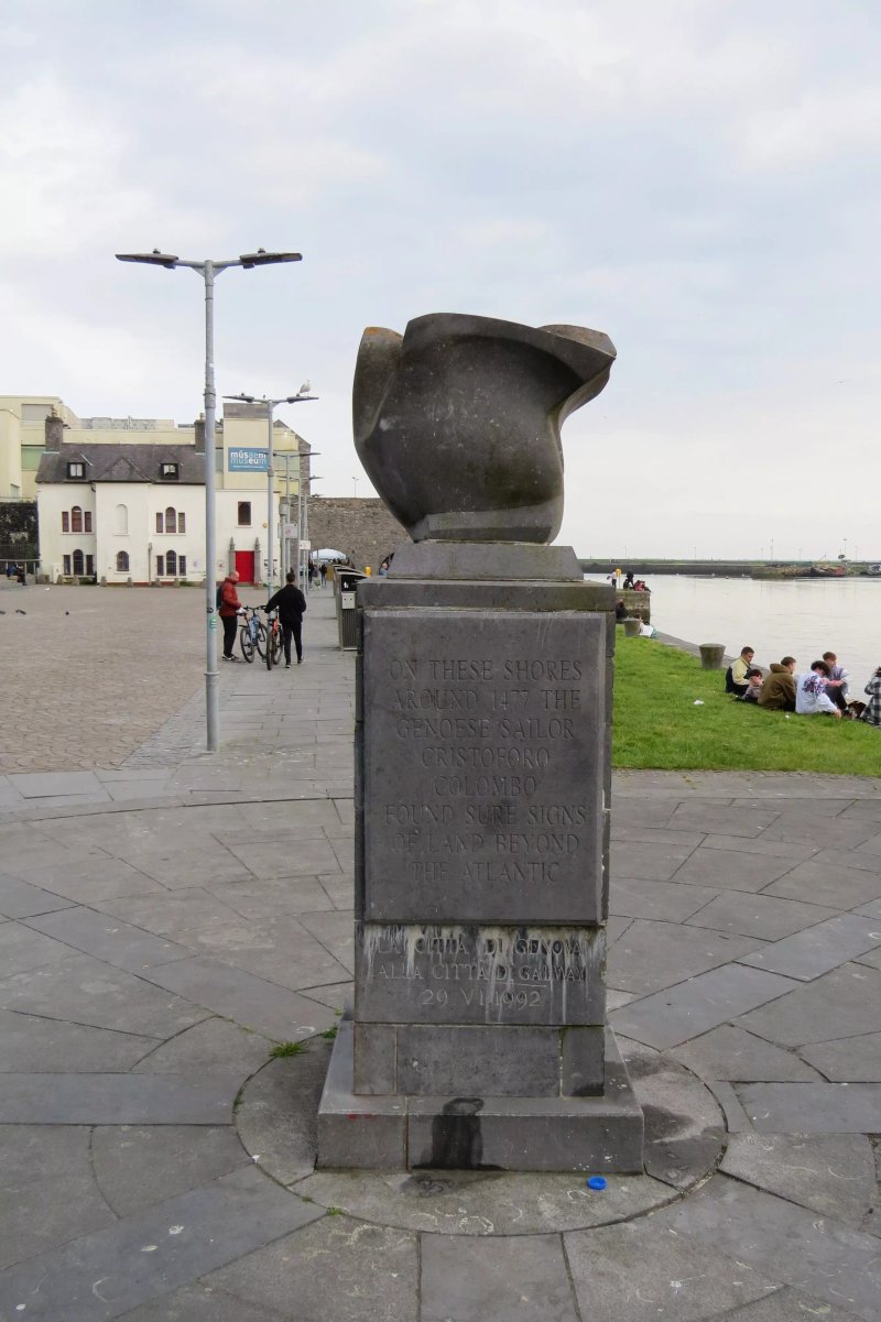 Monument for Columbus visit to Galway - Mick Wilkins