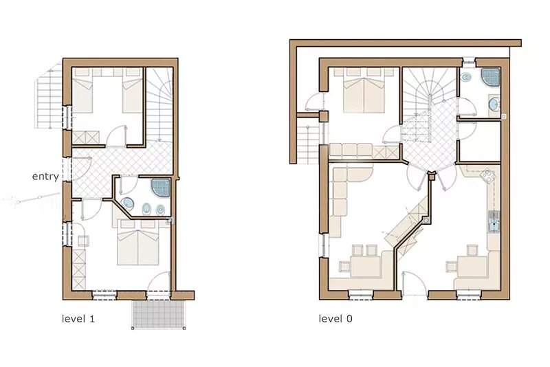 Near center, quiet location - modern and spacious - terrace with panoramic views