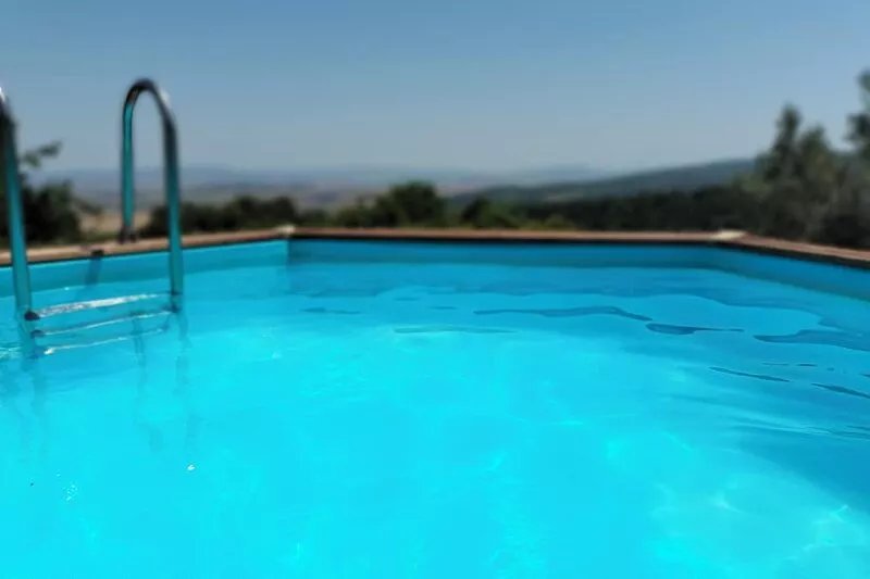 tuscany country house looking out over 180° of the enchanting Volterra panorama