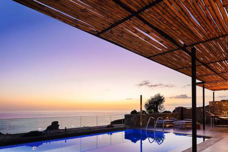 Luxe Coastal Escape with Sea Views - Private Pool, Close to Agios Pavlos Beach!