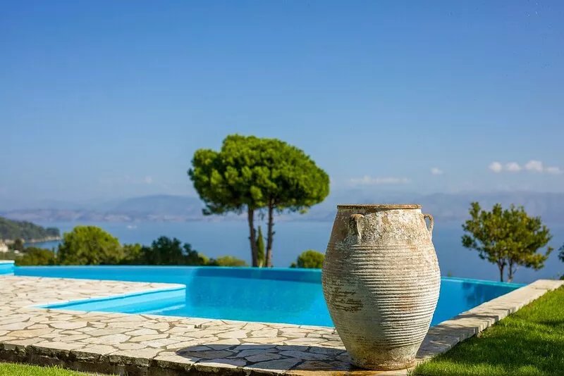 Villa Pelagos undoubtedly has one of the best views in Corfu.
