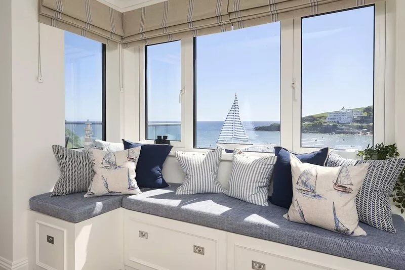 Luxury Beach Front Apartment, Bigbury-on-Sea, Views of Burgh Island