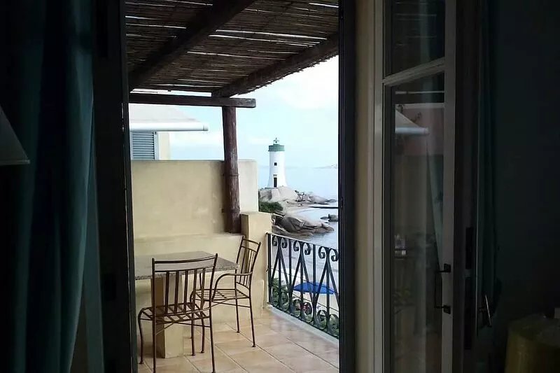 The windows overlooking the sea
