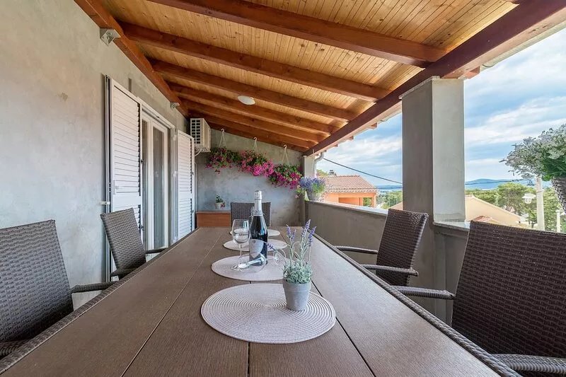 Two bedroom apartment with terrace and sea view Bibinje, Zadar (A-17554-a)
