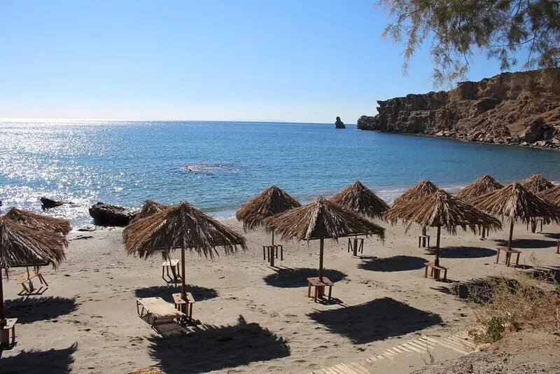 Vast view of landscape and sea, pool, 4 pers. | holiday home Triopetra, Crete