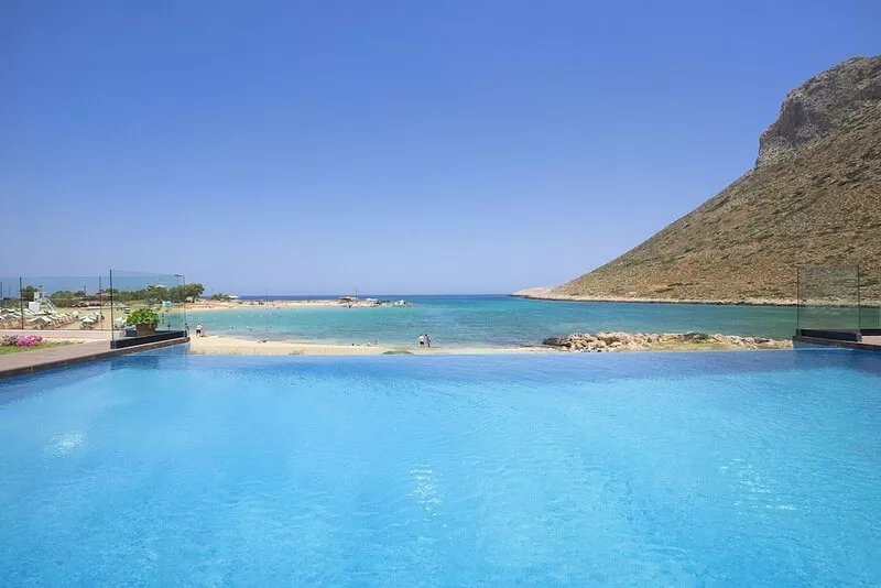 When the pool touches the sea.In front of the beach Antony Quinn danced syrtaki!