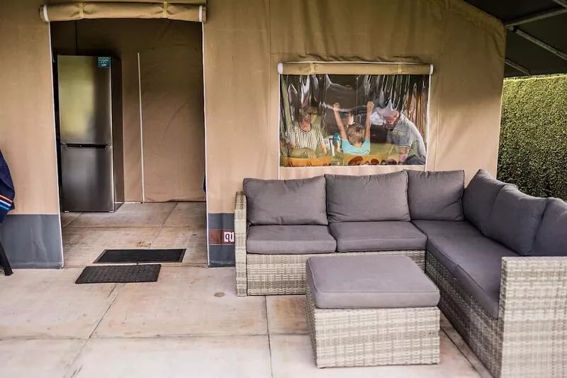 Fine safari tent in a holiday park