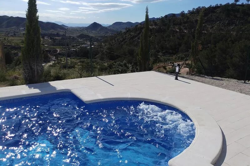 Stunning mountain top 5 bedroom Farmhouse, large pool near Murcia, Costa Blanca