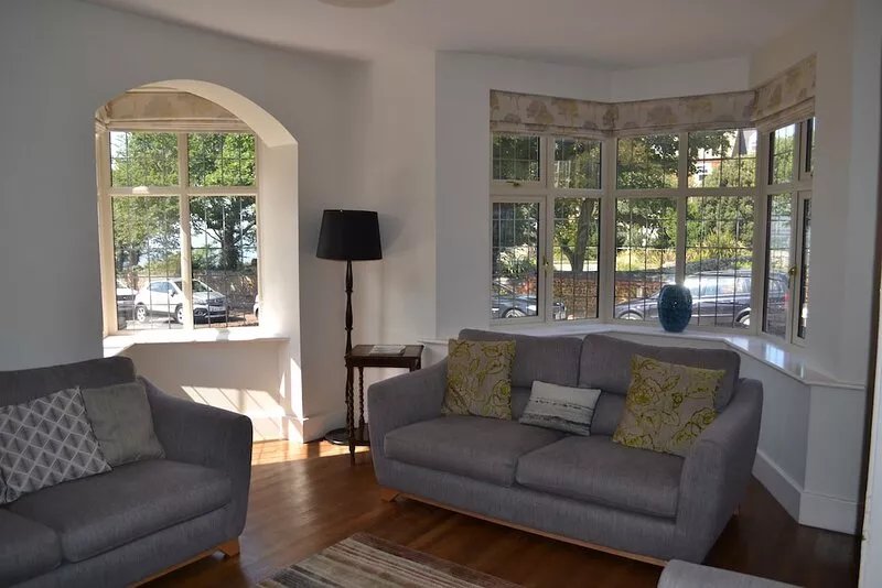 Large house with sea views, ample off-road parking, enclosed garden with terrace