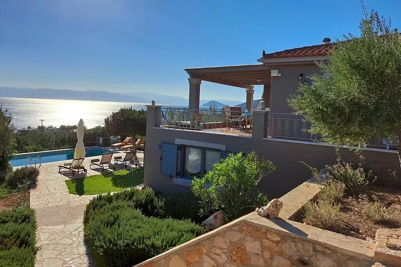 Breathtaking sea view, pool, close to the beach, wifi - holiday house Argolis, P