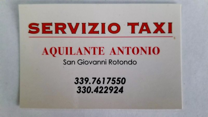 Servizio Taxi - Antonio Aquilante