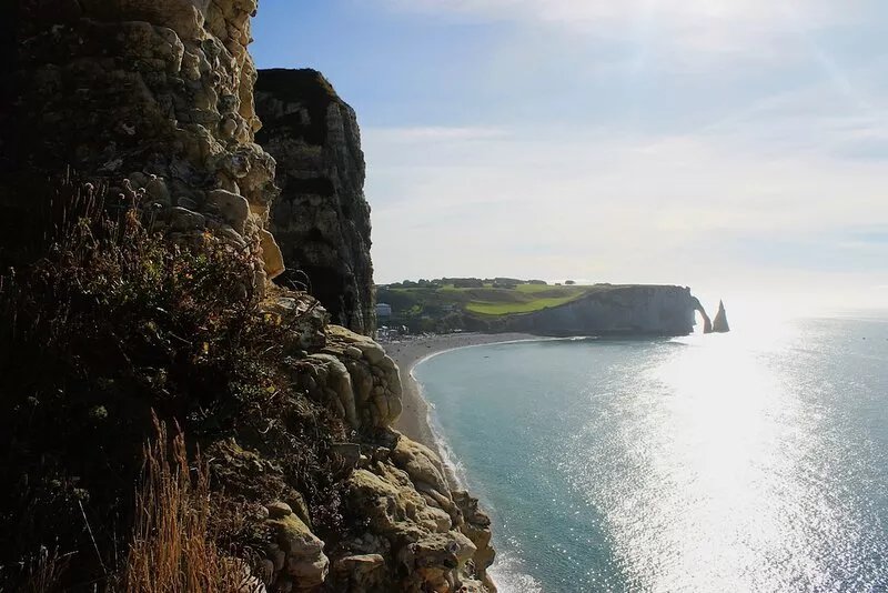 Walk to the famous cliffs of Etretat