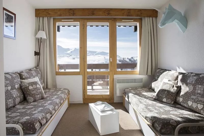 Belle Plagne, T2 renovated 3 crystals for 5 people, skis
