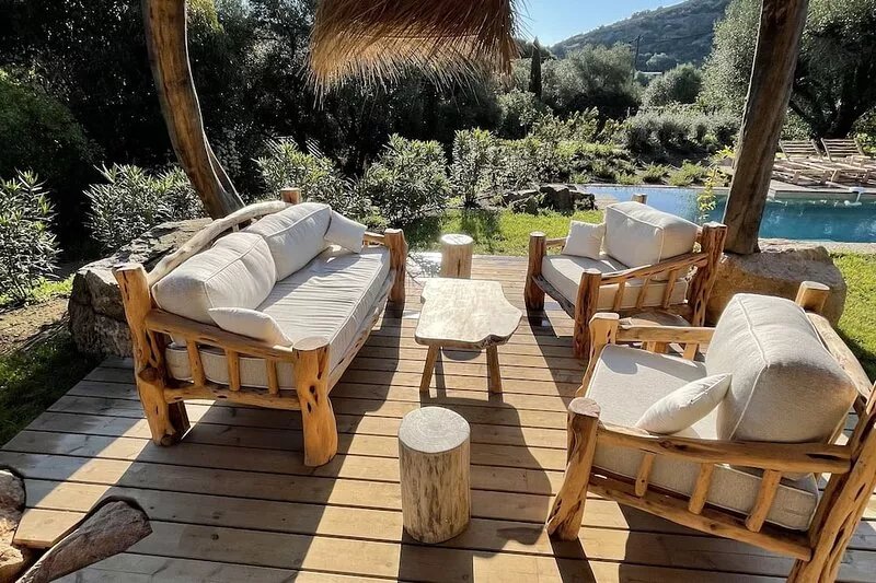 Porto Vecchio near Palombaggia, pretty sheepfold with heated pool