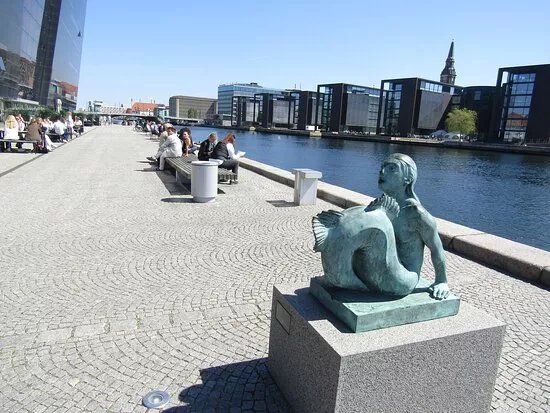 The Black Diamond Mermaid Statue In Copenhagen