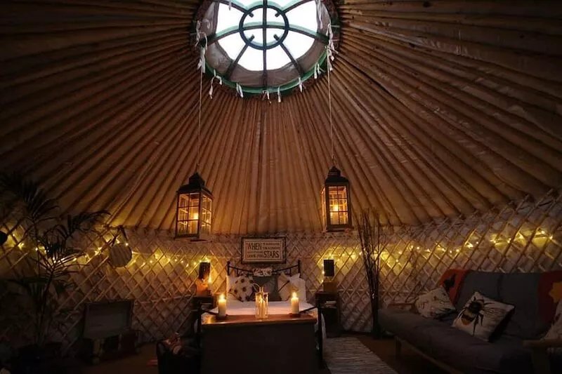 Tent Private Bathroom at Glamping on the Hill