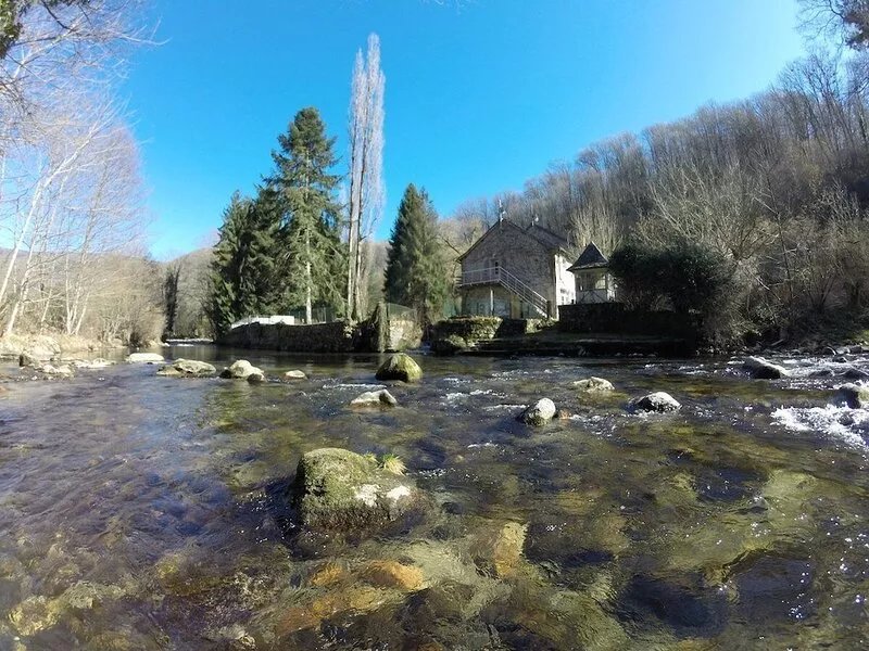 Gite on the edge of the Arac in a green setting with swimming pool
