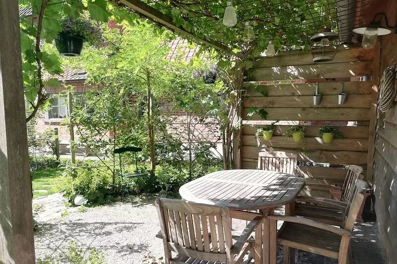Attractive natural house set against the Leopold Canal.