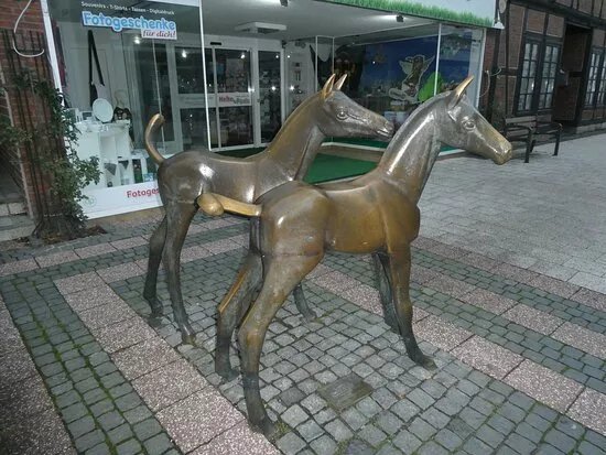 Pferdestatuen Bronze Fohlen