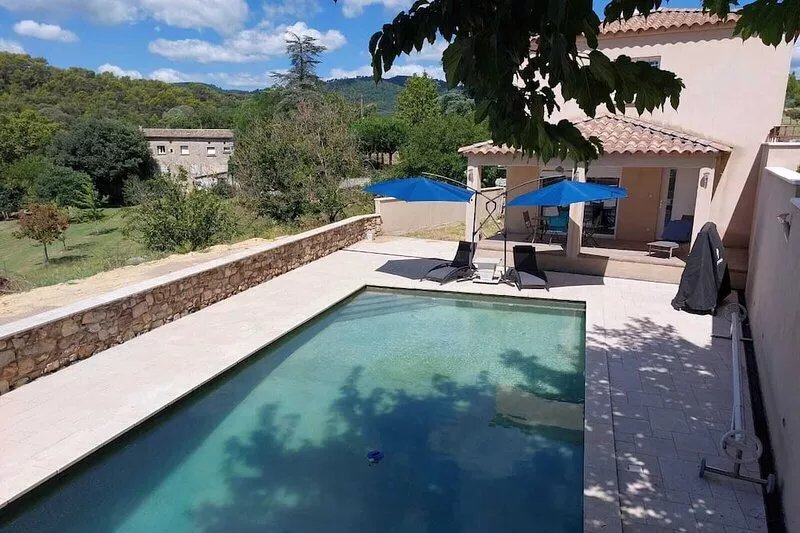 Large family home with outbuildings and beautiful swimming pool