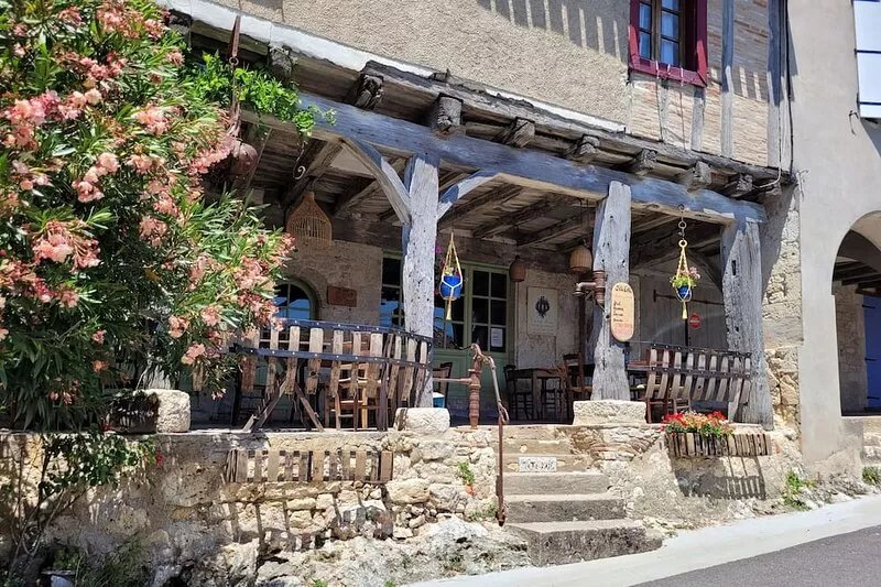 A peaceful stone house overlooking the stunning hill top village of  Roquecor