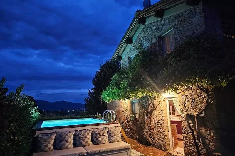 Typical Tuscan house:  swimming pool enclosed garden air conditioning fireplace