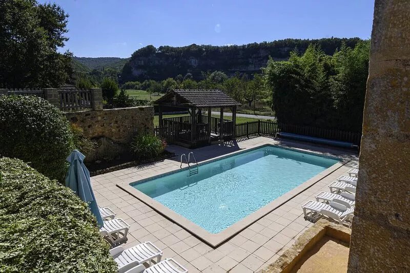 Beautiful stone cottage in the Dordogne with pool and a private terrace