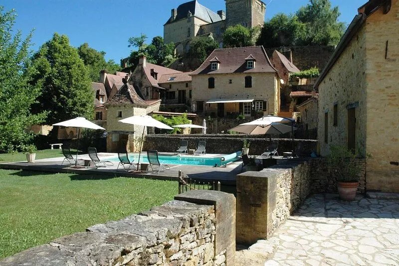time for a break-The little house in the center of the village with a view of