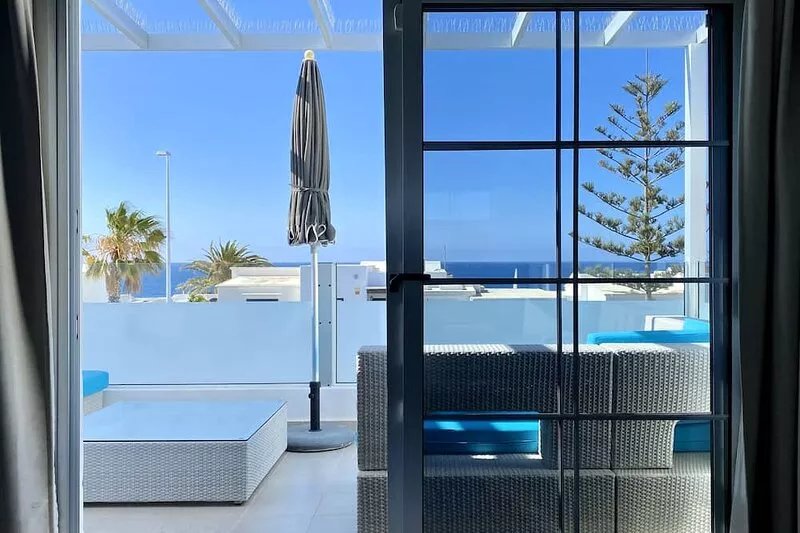 Modern detached villa with private heated pool in the heart of Puerto Del Carmen
