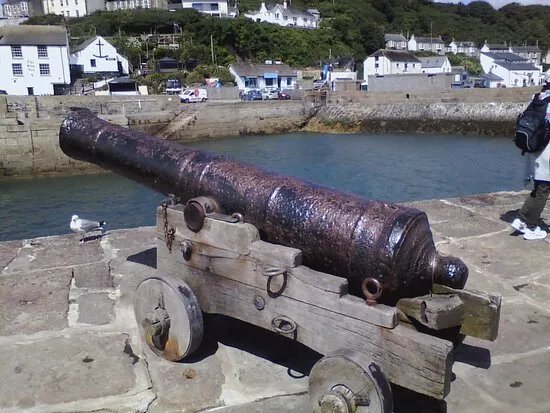 Cannon On The Harbour At Porthleven