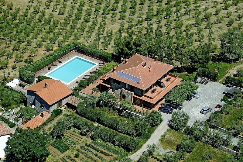 Newly renovated apartment on the ground of organic farm, infinity pool
