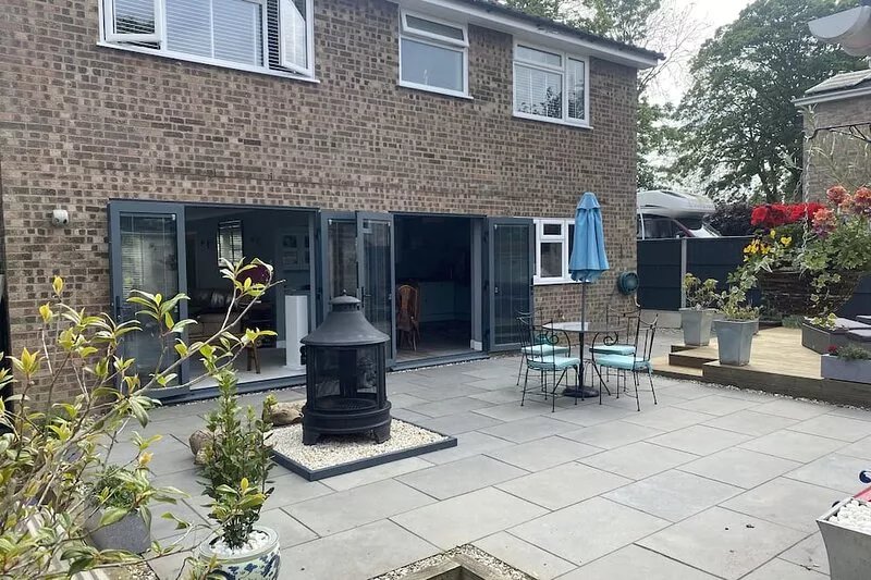 Spacious, modern family home.  Open and airy in summer, cosy log fire in winter.