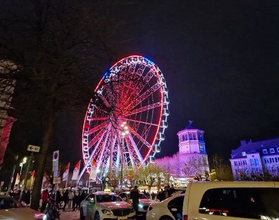 Christmas Market with Ferris Wheel on the Burgpaltz