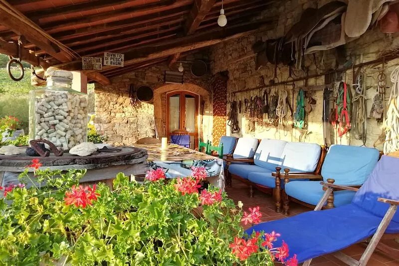 Farmhouse in Chianti"s heart between Florence, Siena private veranda and lake