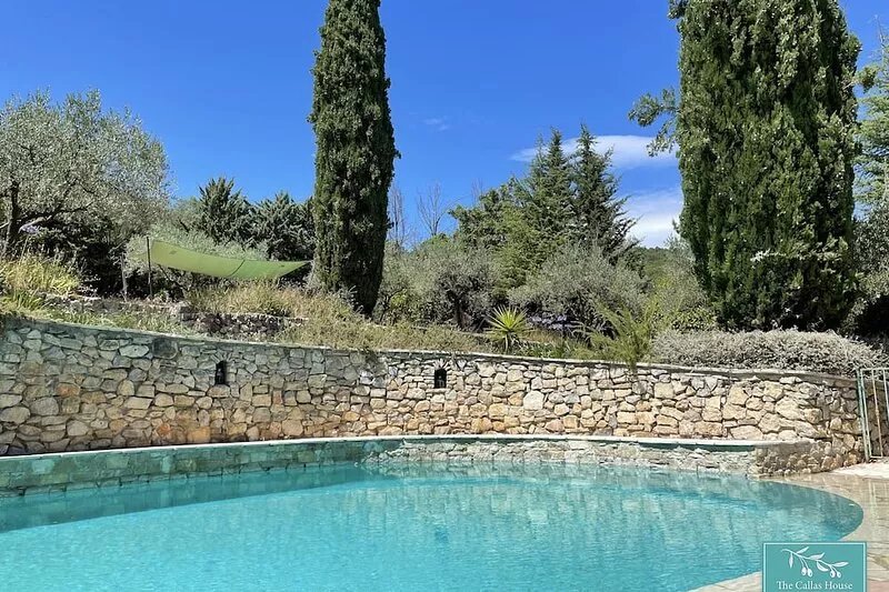 Beautiful stone house in olive grove, great pool area and garden, panoramic view