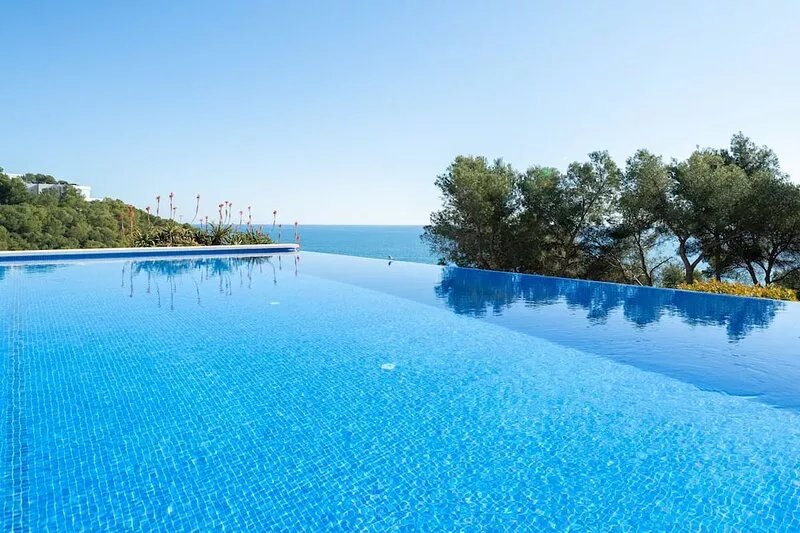 Villa 'The Beauty of Cala Tamarit' with Sea View, Pool, Wi-Fi & Garden
