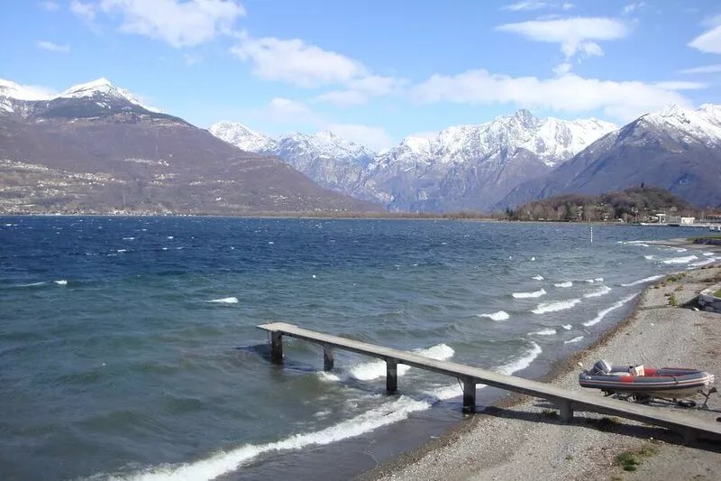 Directly on the lake, a few minutes from the center, train station