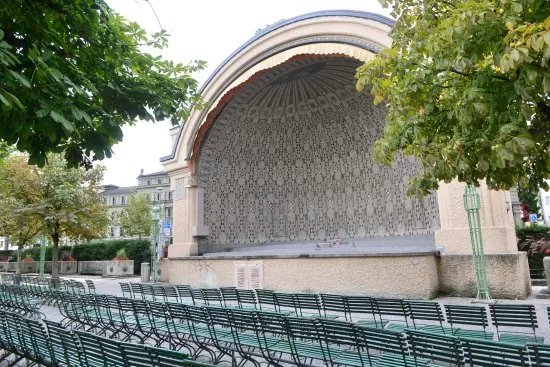 Lucerne music pavillon and Kurplatz