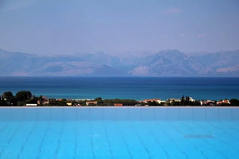 Stylish villa Regina Rossa with stunning panoramic sea views in olive grove