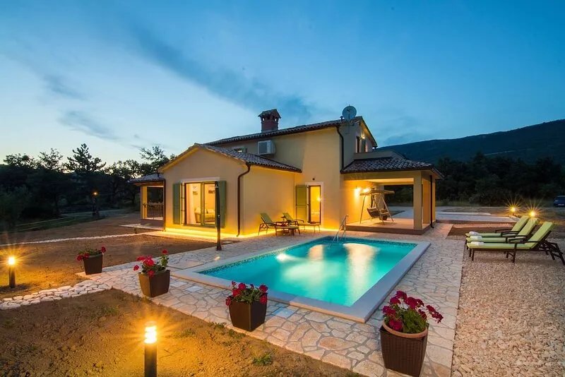 new built Villa with pool in the  Nature Park Ucka-Opatija. Relax and Detox