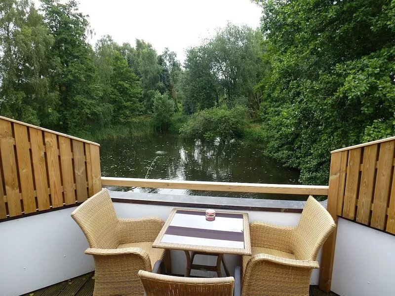 Modern apartment with a wonderful view of the pond