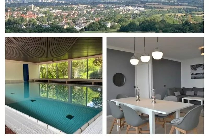 Skyline apartment with pool 2-6 guests with Netflix