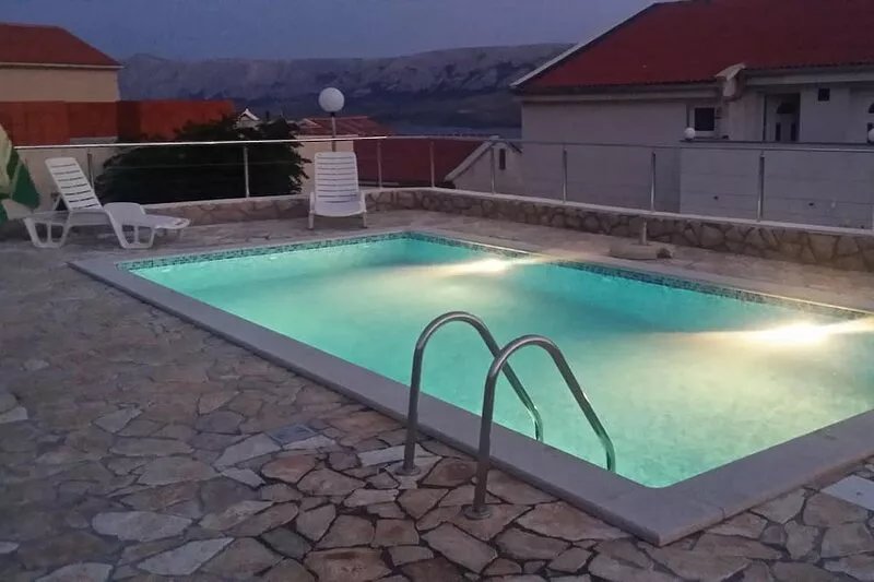 Two bedroom apartment with terrace and sea view Zubovići, Pag (A-9365-d)