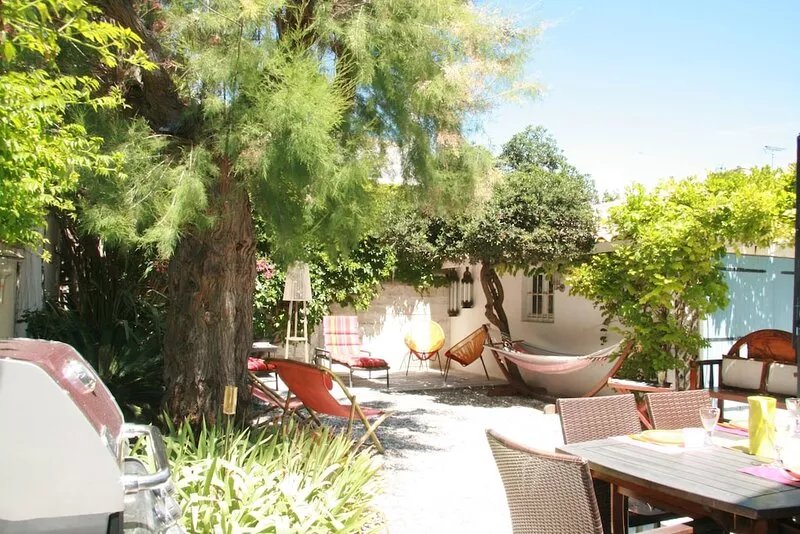 Villa on garden 2 min from the beach, 3 bedrooms