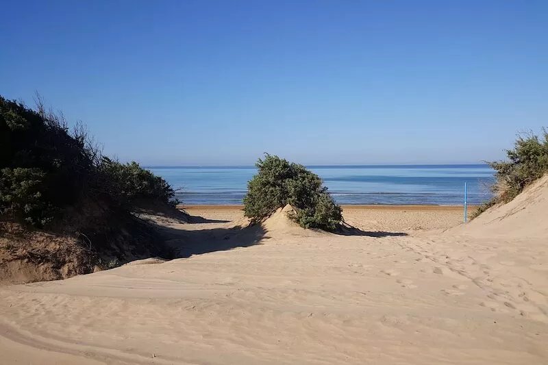 Cottage by the sea and the dunes