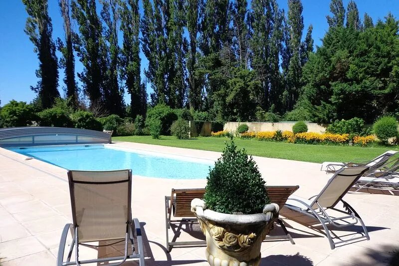 First floor: l'Olivier 2 bedrooms - Air conditioning - Swimming pool at Domaine